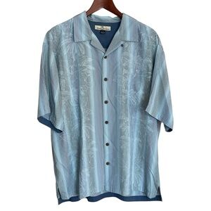 Tommy Bahama Silk Tropical Men's Blue Vacation Camp Shirt Large